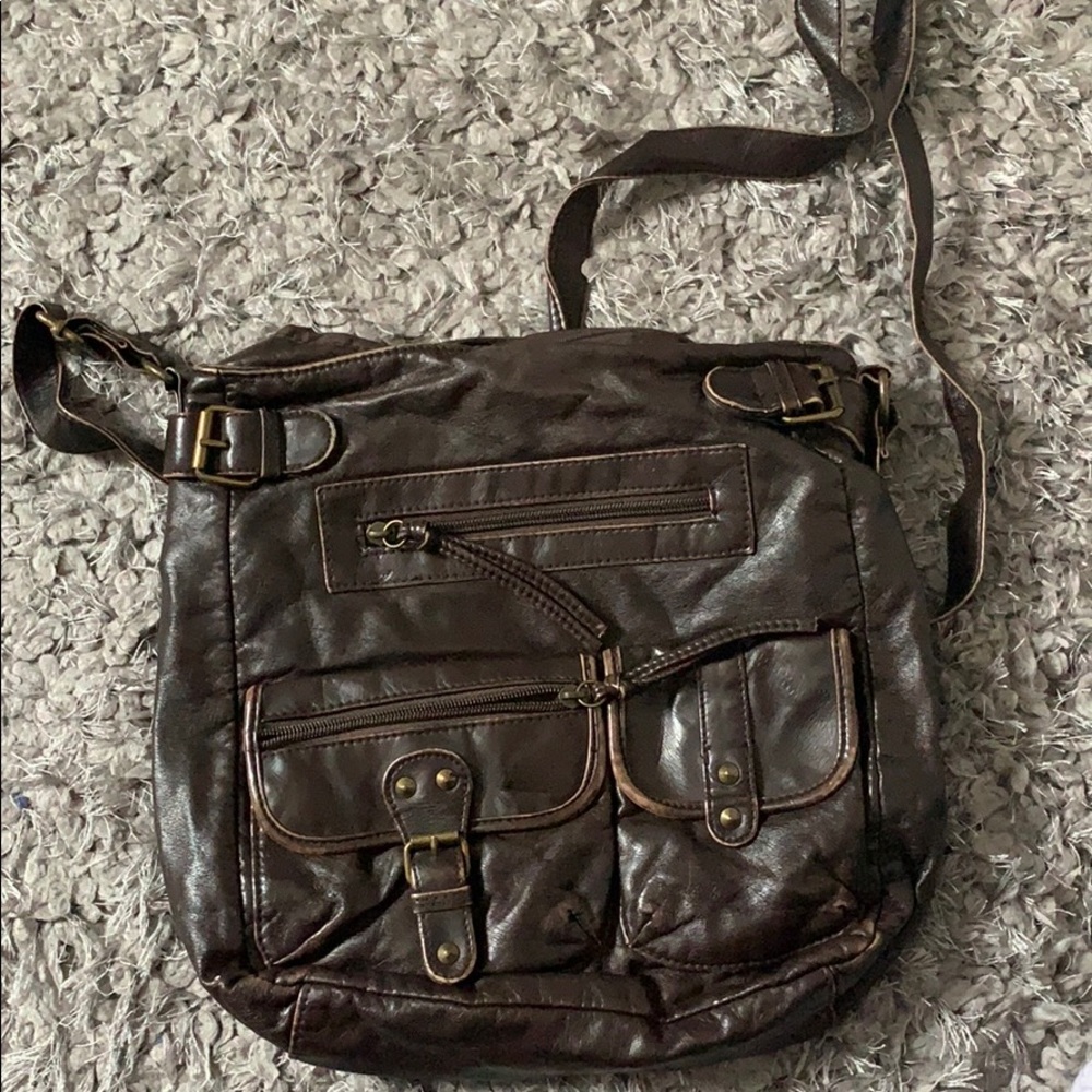 brown crossbody purse
